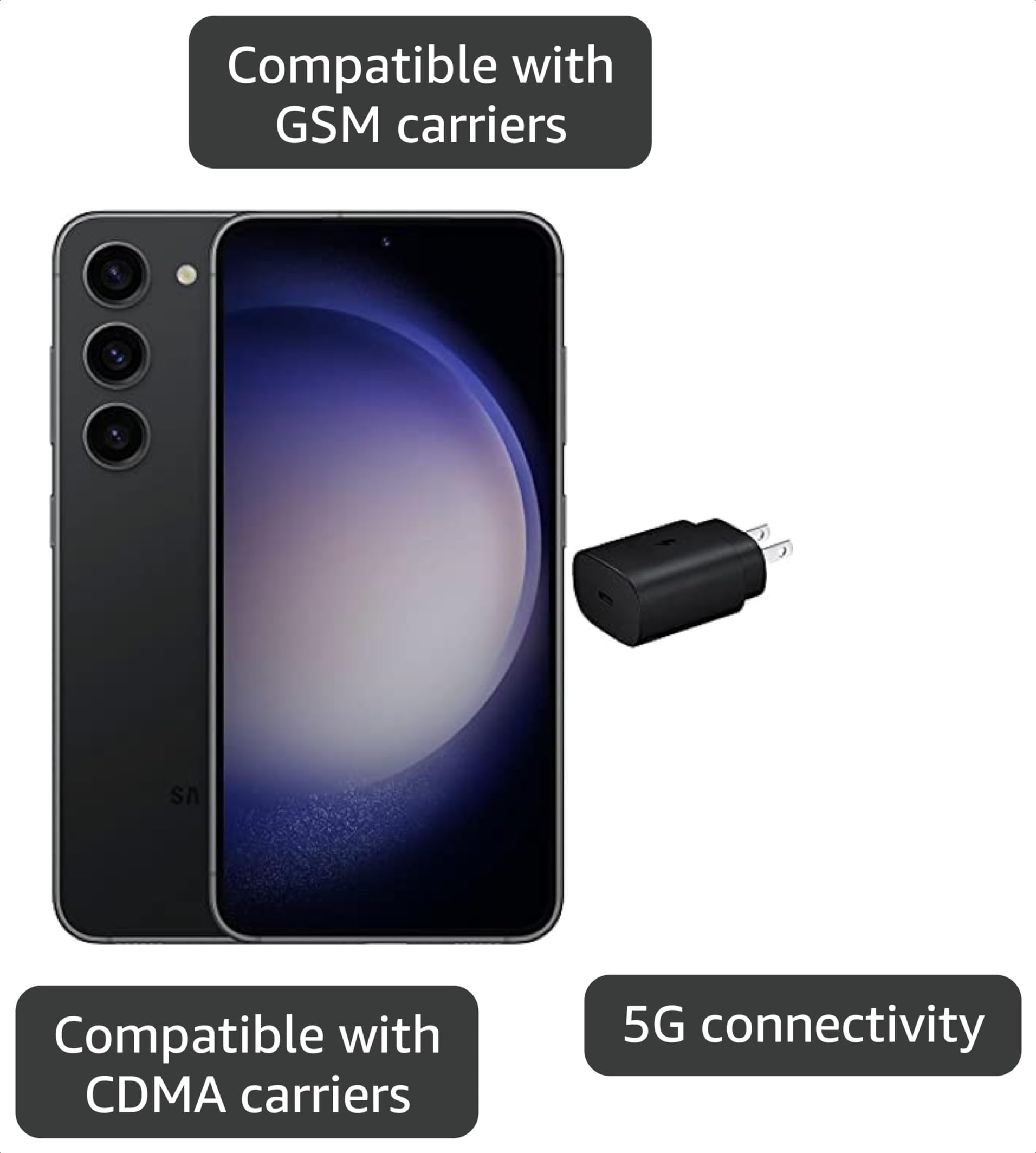 Amazon.com: Samsung Galaxy S23+ Plus 5G, 256GB + 8GB RAM, Phantom